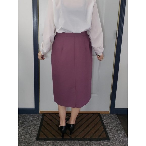 Vintage Mauve Pencil Skirt - Picture 3 of 4